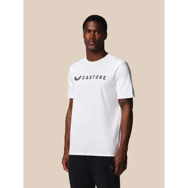CASTORE SS GRAPHIC T-SHIRT Pánske športové tričko, biela, veľkosť