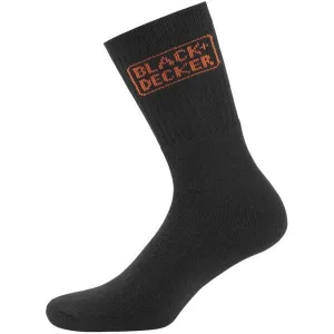 BLACK & DECKER SOCKS 3P Pracovné ponožky, čierna, veľkosť 39-42