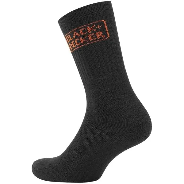 BLACK & DECKER SOCKS 3P Pracovné ponožky, čierna, veľkosť 39-42