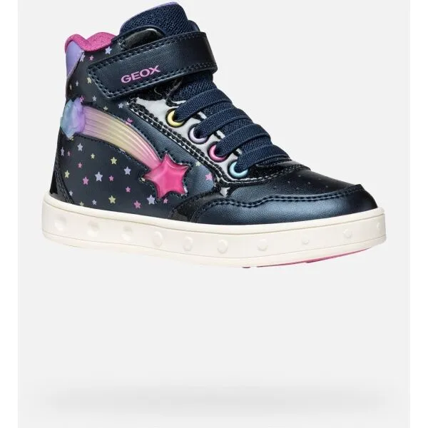 Dark Blue Girls Geox Skylin Sneakers - Girls