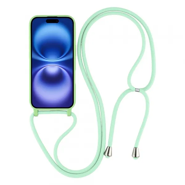 ROPE Kryt so šnúrkou Apple iPhone 17 svetlozelený