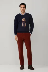Sveter Hackett London Harry Knit Crew Midnight Blue