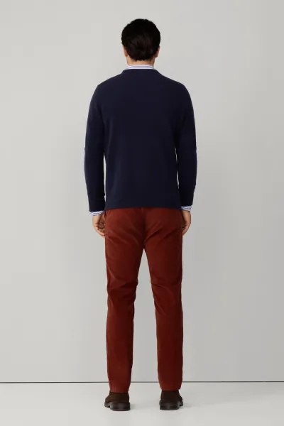 Sveter Hackett London Harry Knit Crew Midnight Blue