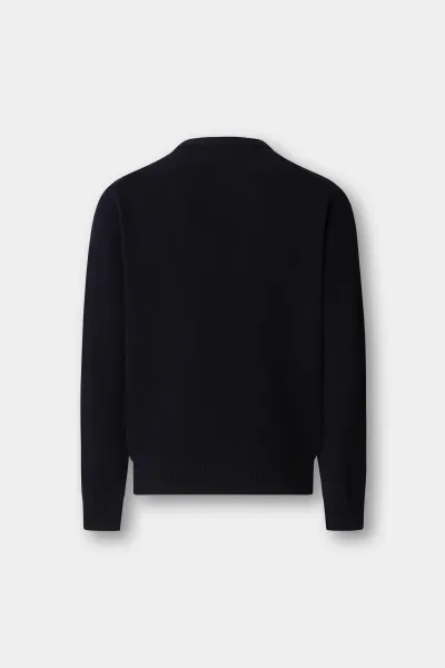 Sveter Hackett London Harry Knit Crew Midnight Blue