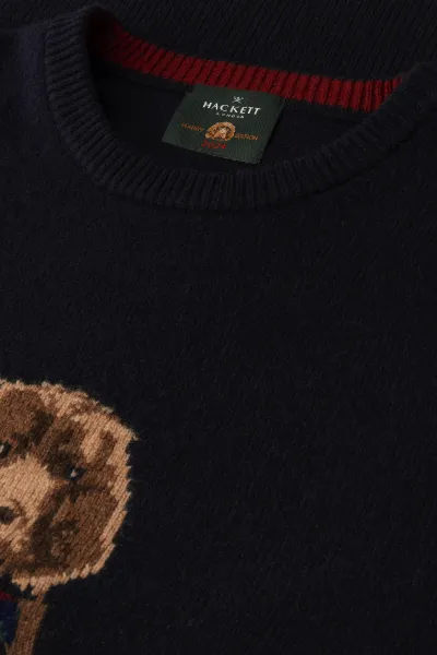 Sveter Hackett London Harry Knit Crew Midnight Blue