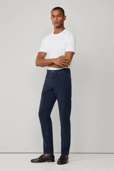 Džínsy Hackett London Moleskin 5Pkt Midnight Blue