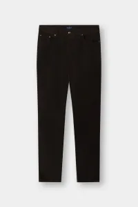 Džínsy Hackett London Moleskin 5Pkt Dark Brown
