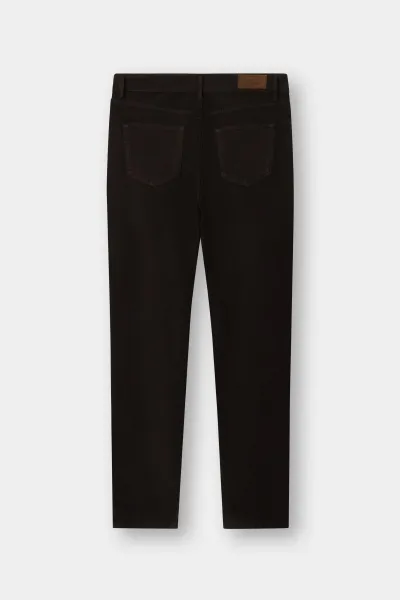 Džínsy Hackett London Moleskin 5Pkt Dark Brown