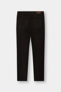 Džínsy Hackett London Moleskin 5Pkt Dark Brown