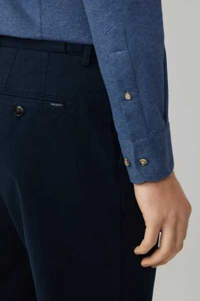 Košeľa Hackett London Melange Jersey Pique Eton Blue