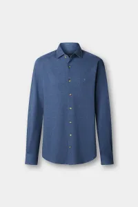 Košeľa Hackett London Melange Jersey Pique Eton Blue