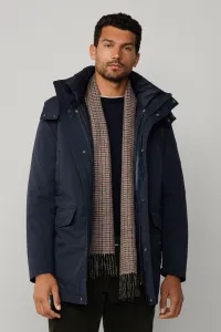 Bunda Hackett London 3 In 1 Parka Midnight Blue