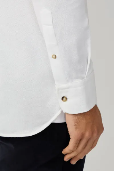 Košeľa Hackett London Melange Jersey Pique Optic White