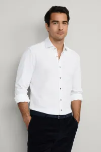 Košeľa Hackett London Melange Jersey Pique Optic White