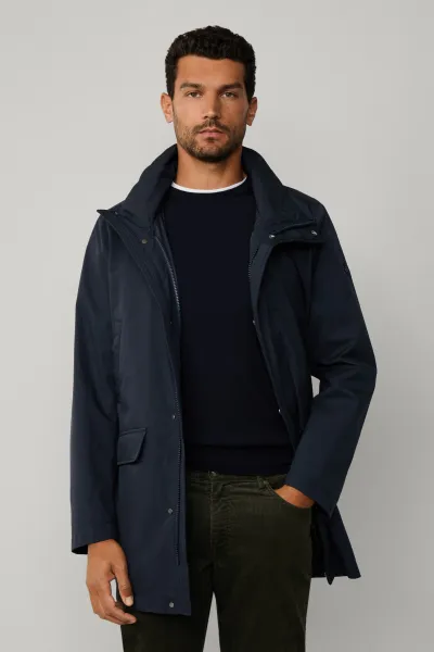 Bunda Hackett London 3 In 1 Parka Midnight Blue