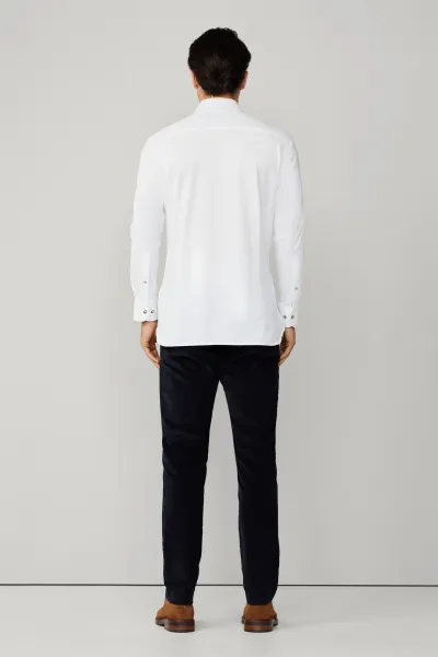 Košeľa Hackett London Melange Jersey Pique Optic White