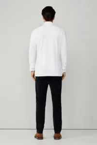 Košeľa Hackett London Melange Jersey Pique Optic White