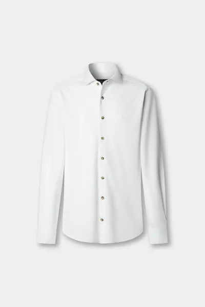 Košeľa Hackett London Melange Jersey Pique Optic White