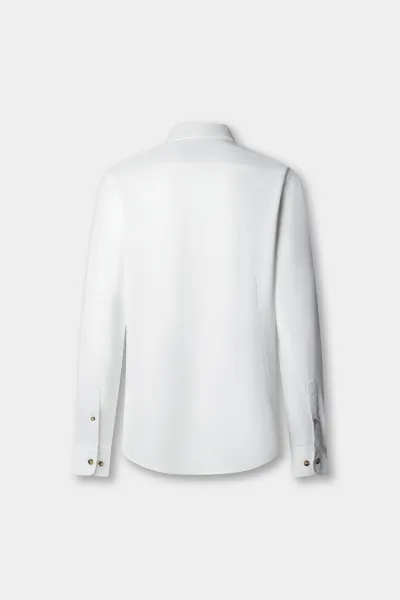 Košeľa Hackett London Melange Jersey Pique Optic White