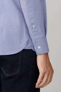 Košeľa Hackett London Mini Puppytooth Midnight Blue