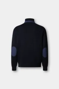 Sveter Hackett London Hbone Trim Hbutton Midnight Blue