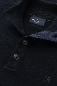 Sveter Hackett London Hbone Trim Hbutton Midnight Blue