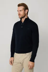 Sveter Hackett London Hbone Trim Hbutton Midnight Blue