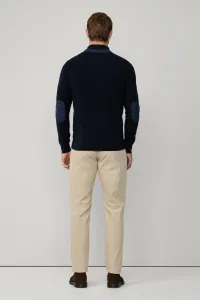 Sveter Hackett London Hbone Trim Hbutton Midnight Blue