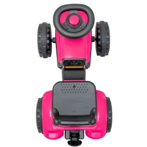 Dětské odrážedlo traktor s vlečkou a náradim Baby Mix Benny ružový