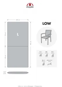 Doppler LIVING 2097 nízky - set 6 ks – polstre na stoličku a kreslo so zipsom