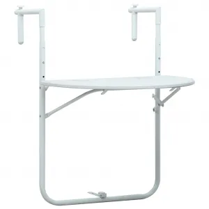 vidaXL Visiaci balkĂłnovĂ˝ stolĂ­k biely 60x64x83,5 cm plastovĂ˝ s ratanovĂ˝m vzhÄľadom