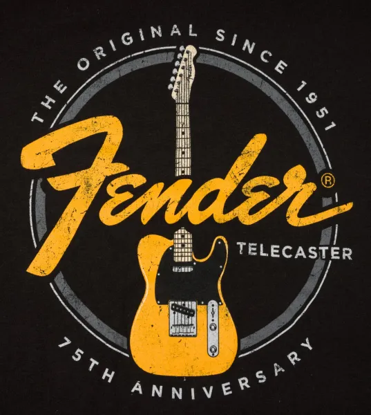 Fender Telecaster 75th Tele Tee Vintage Black M