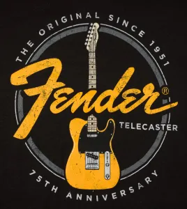 Fender Telecaster 75th Tele Tee Vintage Black M