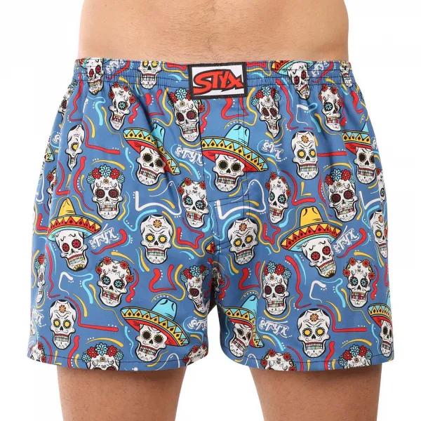 3PACK pánske trenky Styx art klasická guma nadrozmer viacfarebné (3E18456) 4XL, trenírky