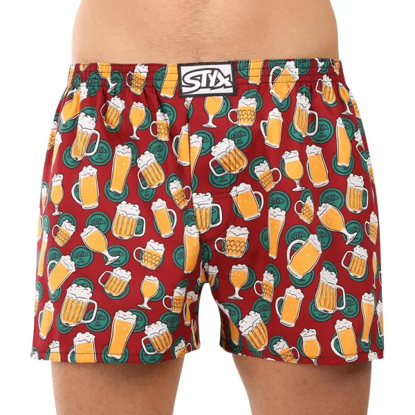 3PACK pánske trenky Styx art klasická guma nadrozmer viacfarebné (3E18456) 4XL, trenírky