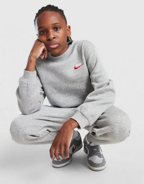 Nike Mikina K Nsw Club Flc Crew Ls Lbr