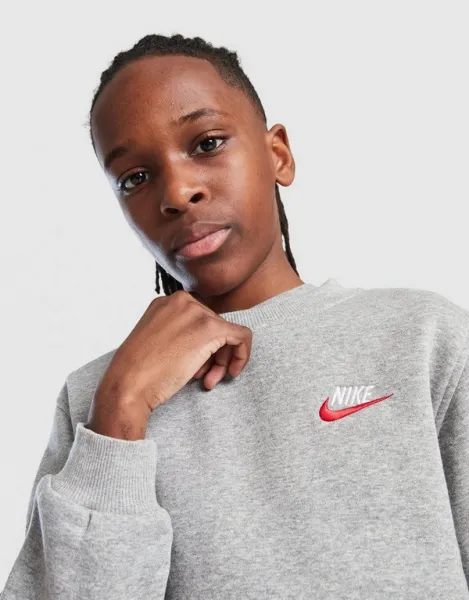 Nike Mikina K Nsw Club Flc Crew Ls Lbr