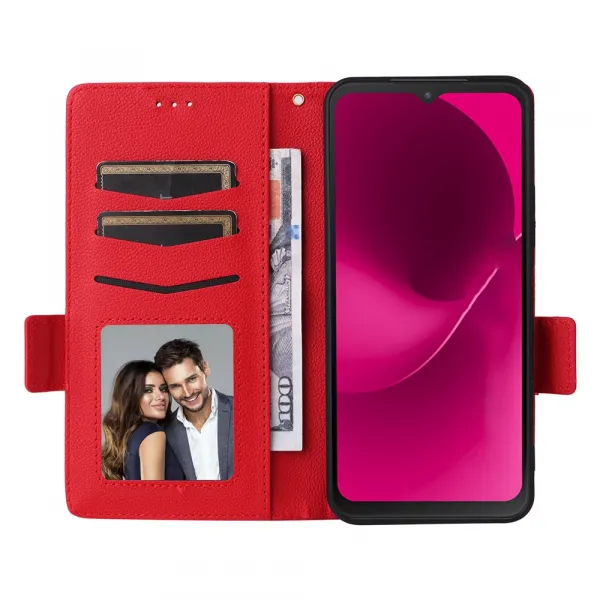 PRIME Zaklápacie puzdro pre T Phone 3 červené