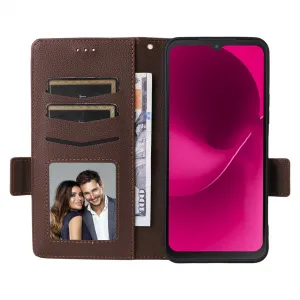 PRIME Zaklápacie puzdro pre T Phone 3 hnedé
