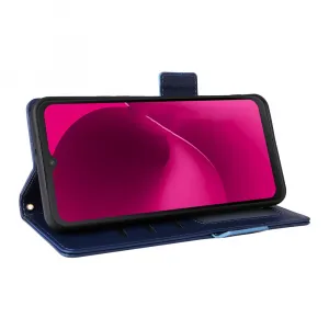 PRIME Zaklápacie puzdro pre T Phone 3 tmavomodré