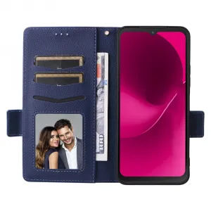 PRIME Zaklápacie puzdro pre T Phone 3 tmavomodré