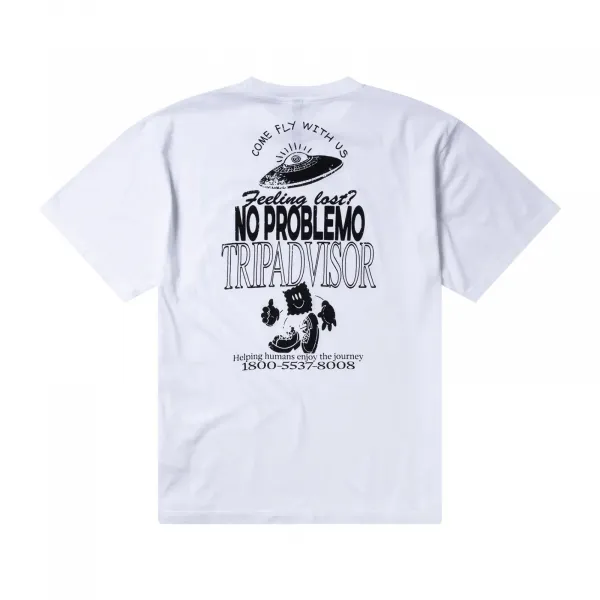 No Problemo Trip Advisor Short Sleeve T-Shirt "White" (NP6000305-WHITE)