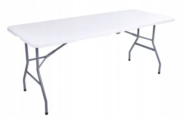 Rozkladací set FETA biely 180 cm + 6 stoličiek BASICO