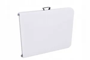 Rozkladací set FETA biely 180 cm + 6 stoličiek BASICO
