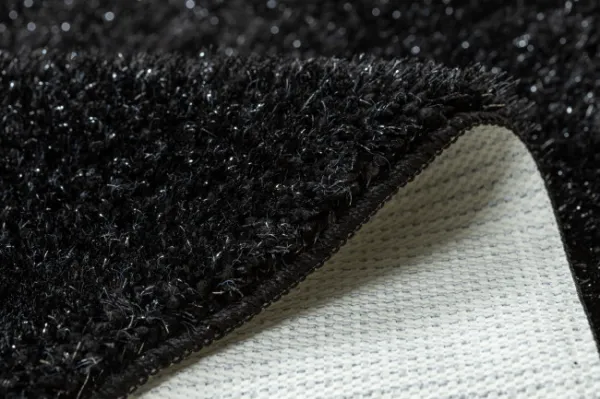 Kúpeľňový koberček SYNERGY glamour / lurex, čierny
