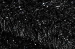 Kúpeľňový koberček SYNERGY glamour / lurex, čierny