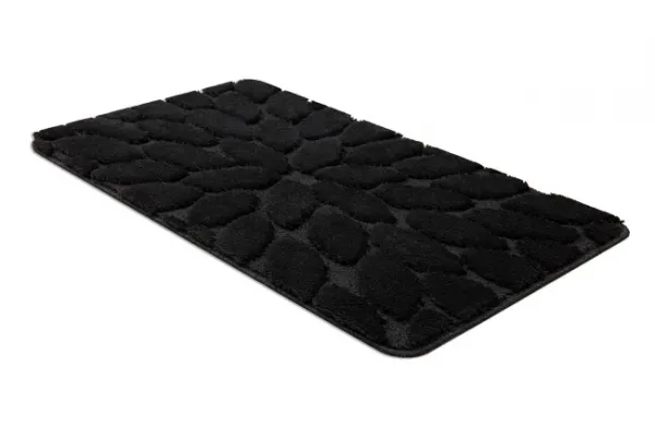 Kúpeľňový koberček SUPREME STONES kamienky, čierny
