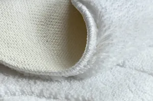 Kúpeľňový koberček SUPREME WAVES vlny, biely kruh