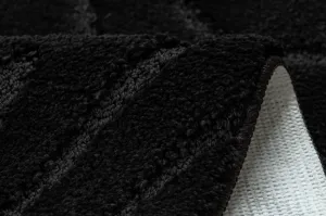Kúpeľňový koberček SUPREME WAVES vlny, čierny