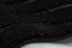 Kúpeľňový koberček SUPREME WAVES vlny, čierny